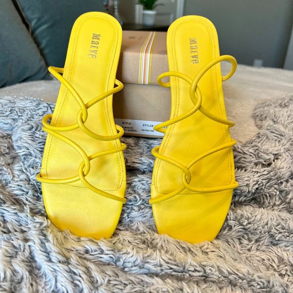 Maeve Shoes - Maeve Strappy Sandals, Size 7, Yellow